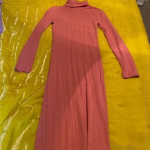 Long sleeve turtleneck sweat dress